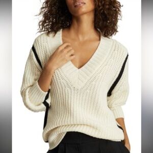 REISS Mina Chunky Knit Sweater, size small